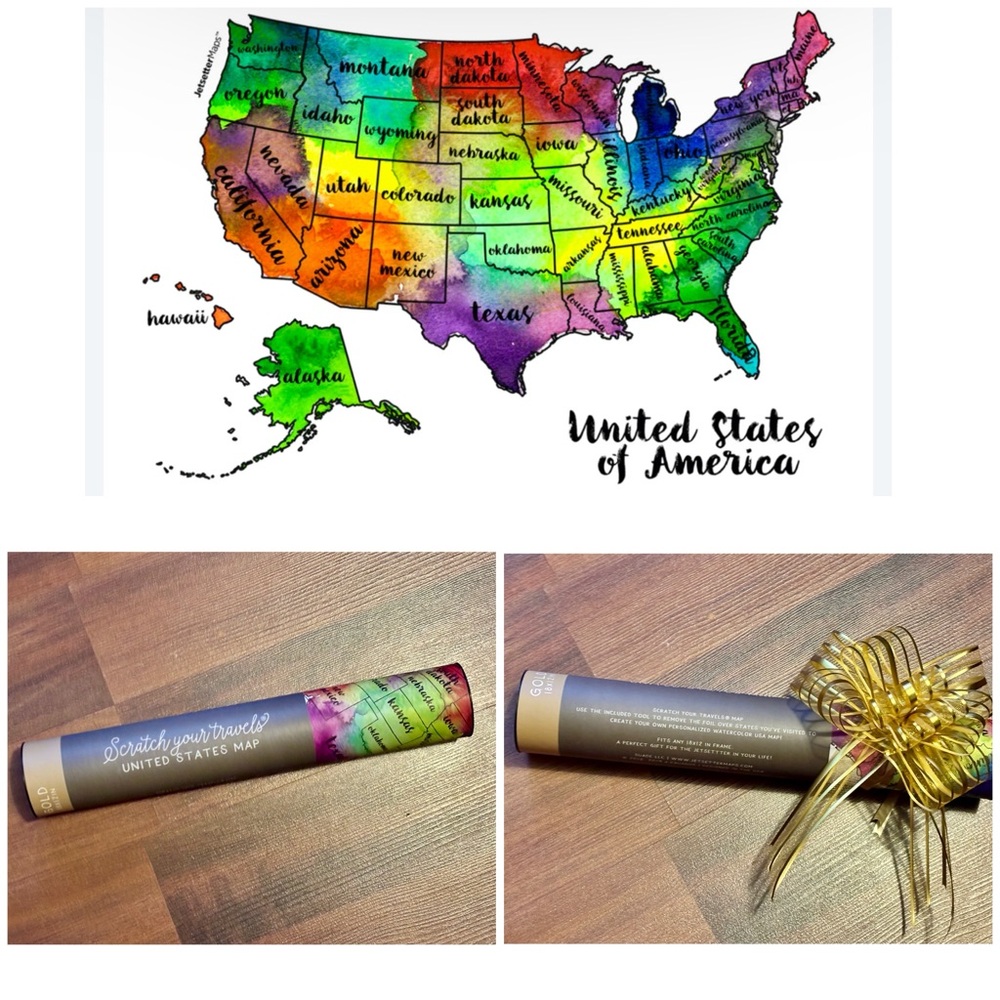 Scratch Your Travels®  USA map 🗺️ New w/Box Great Gift 🎁